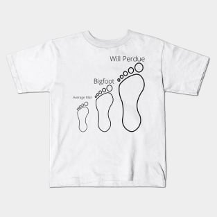 Bigfoot vs Will Perdue vs Average Man Kids T-Shirt